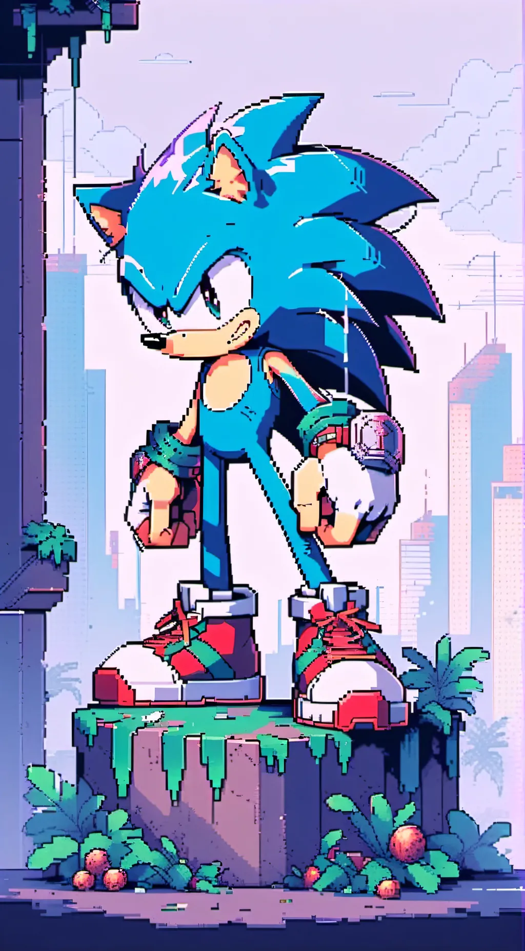 ai character: Sonic the hedgehog background