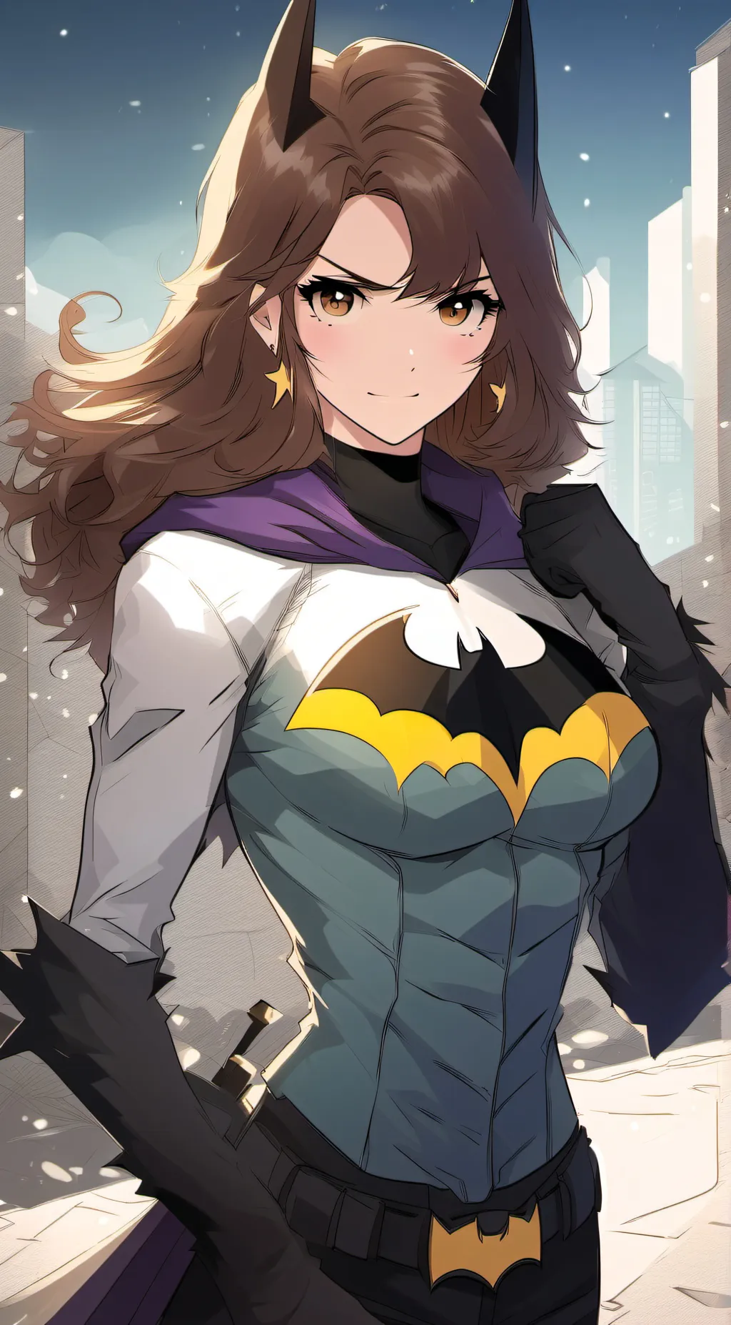 ai character: Batgirl  background