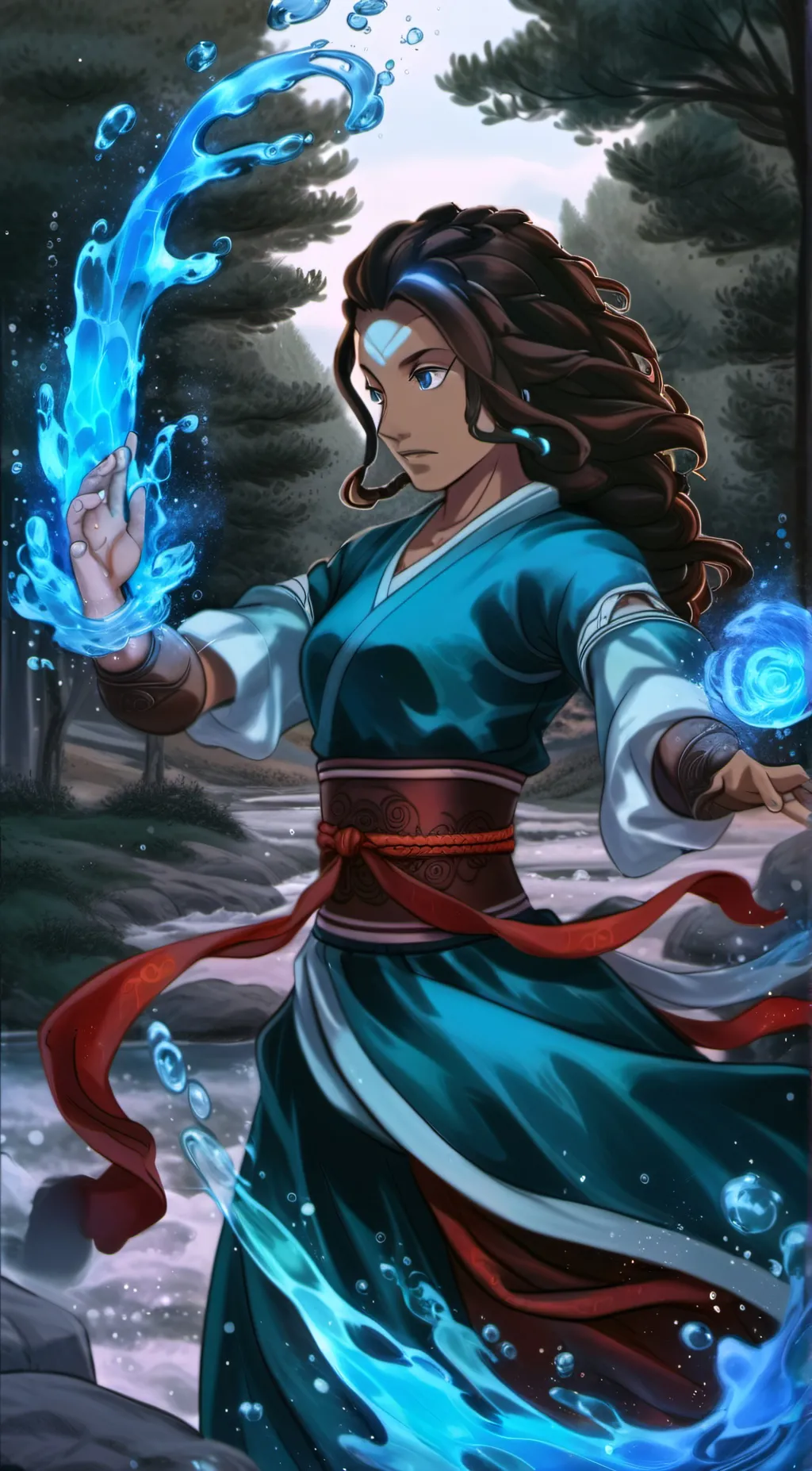 ai character: katara  background