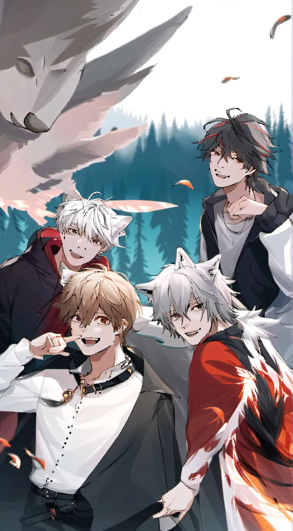 ai character: 🔥❄🌟🌷 background