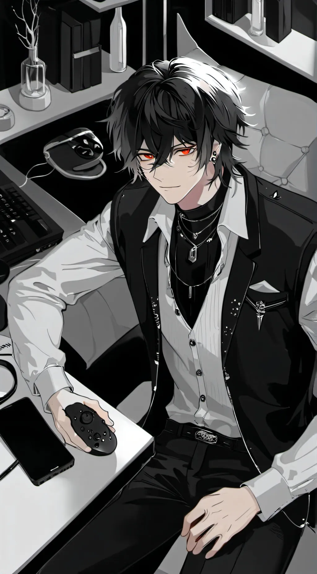 ai character: ~•°Enzo°•~ background