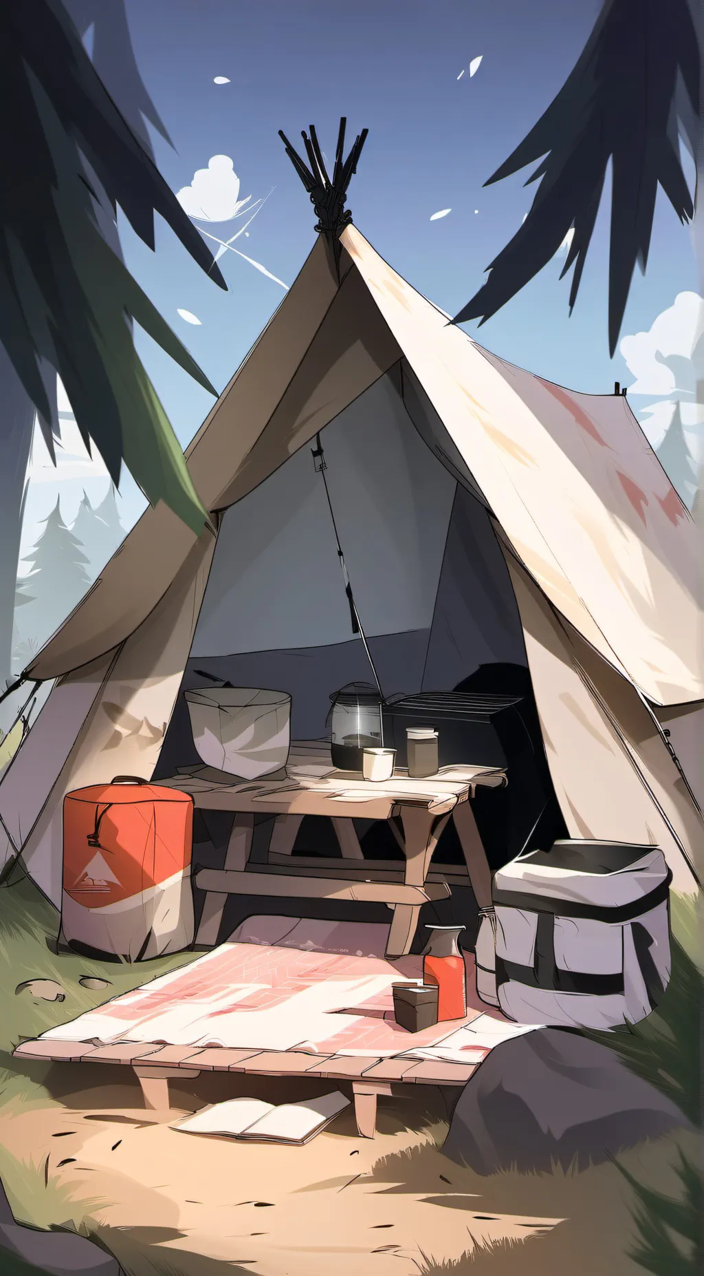 ai character: Changed camping  background
