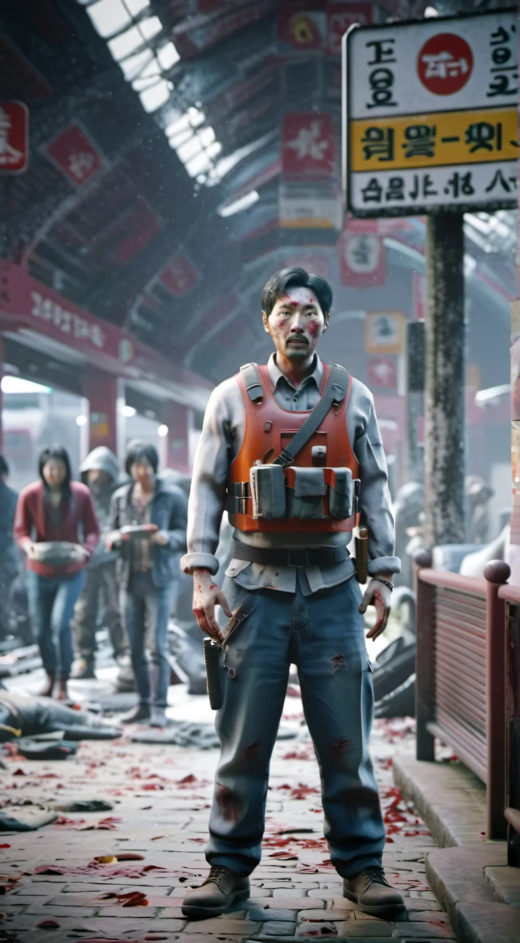 ai character: Train to Busan background