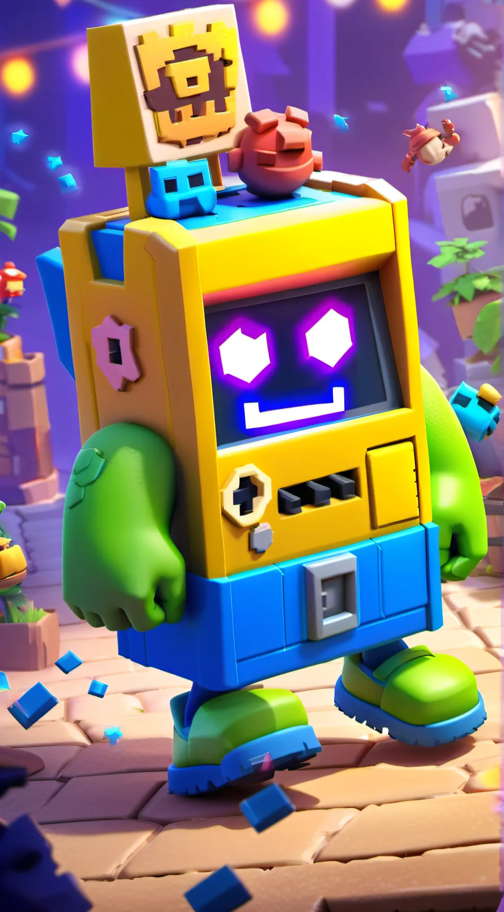 ai character: 8-bit background