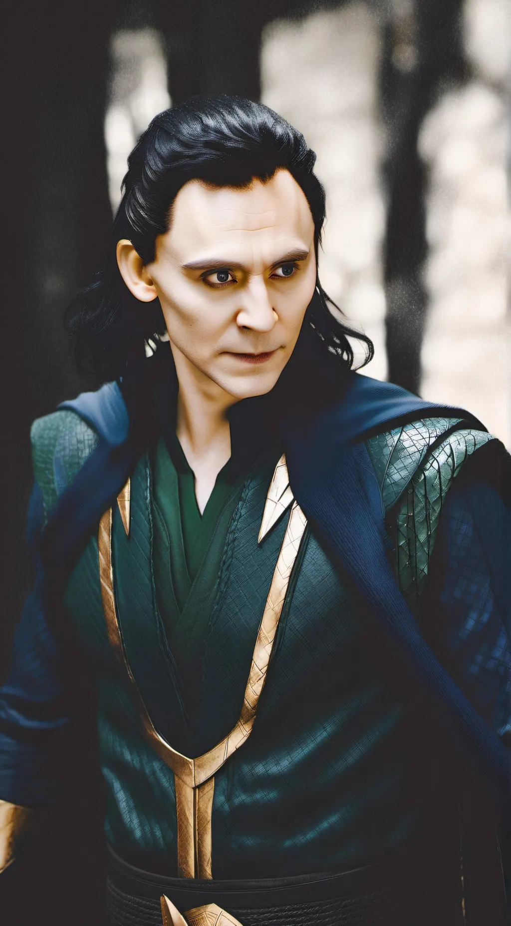 ai character: Loki and Avengers background