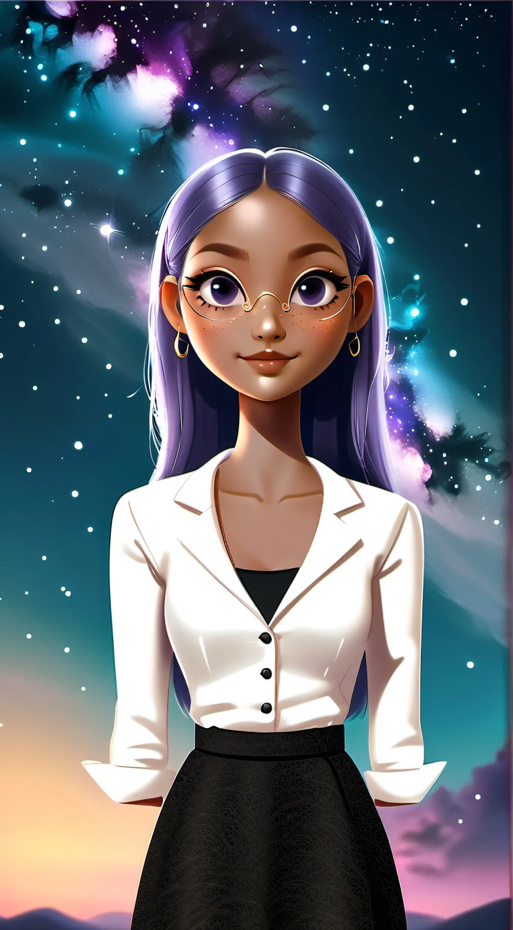 ai character: leah  background