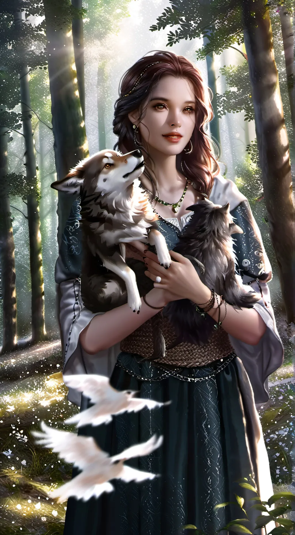 ai character: Look at it background