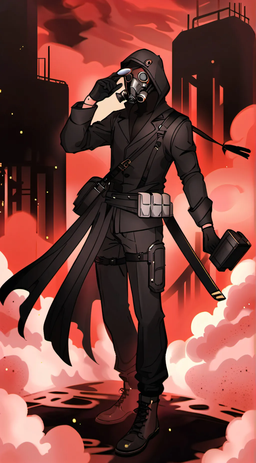 ai character: Black Death/ DJ background