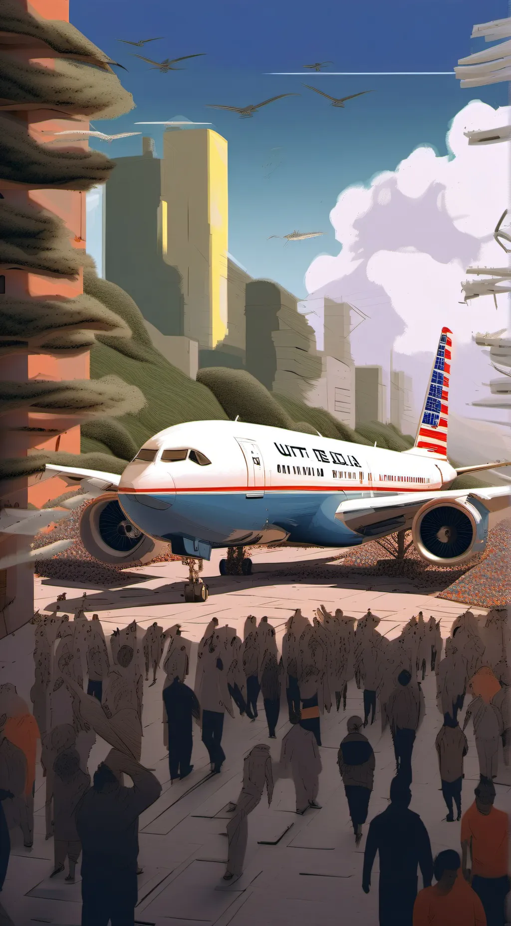 ai character: fnf airplane  background