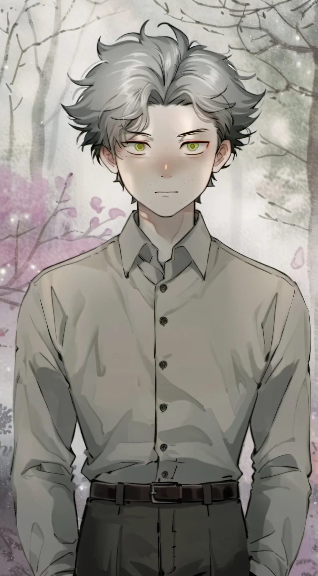 ai character: Stone background
