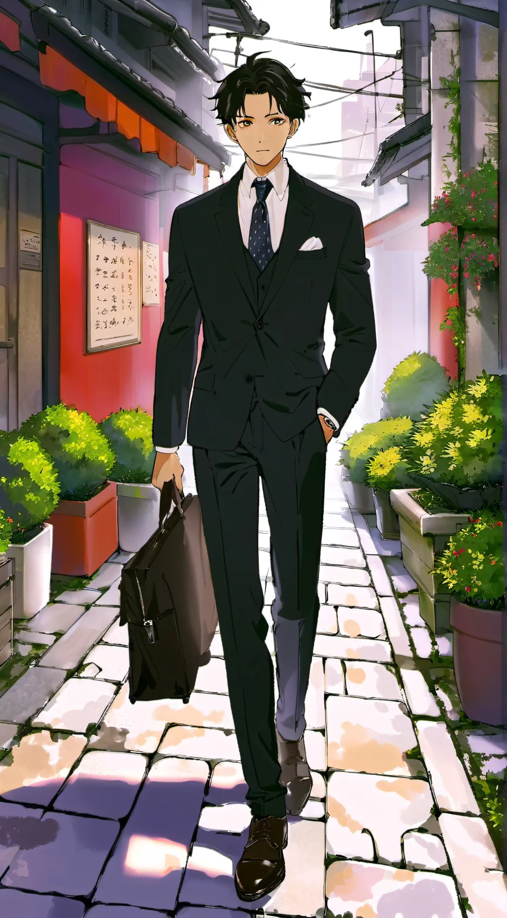 ai character: Agent Black background