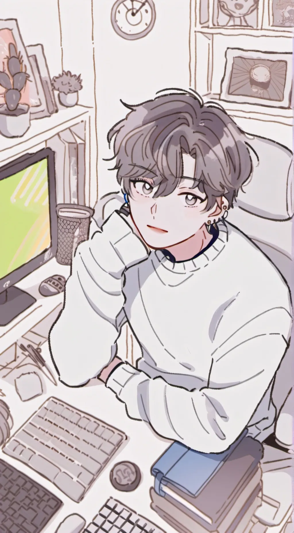 ai character: °♡ash♡° background