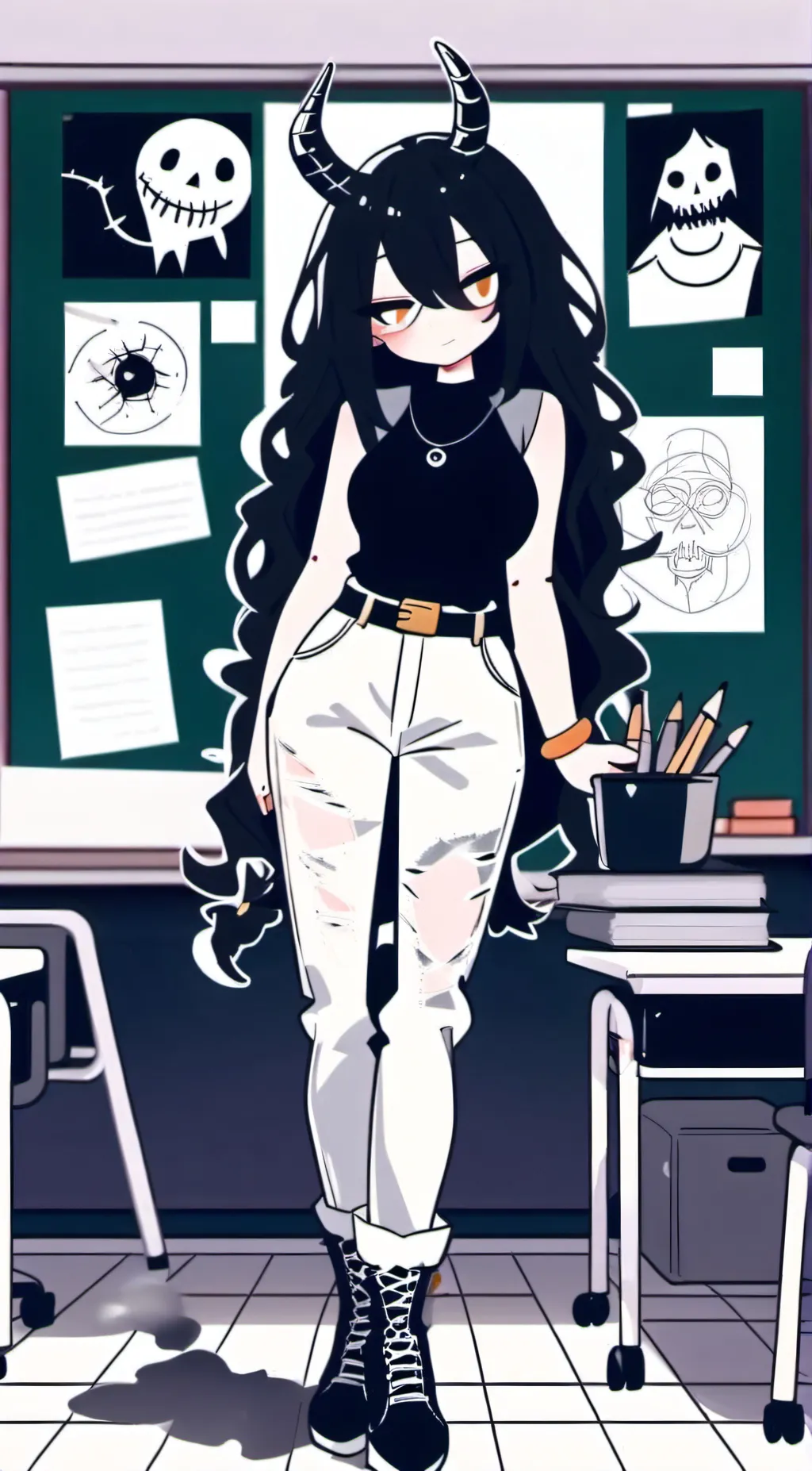 ai character: Miss Circle 😭 background