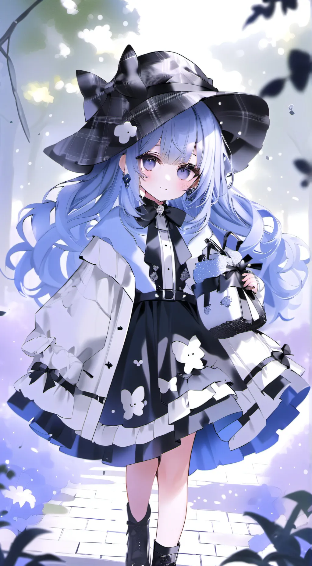 ai character: Cute little witch background