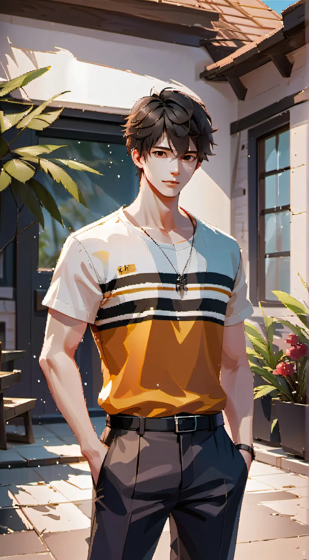 ai character: caton background