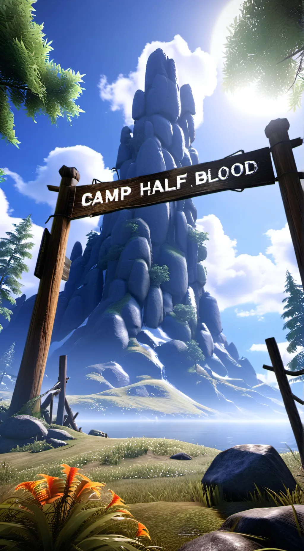 ai character: Camp Half Blod background
