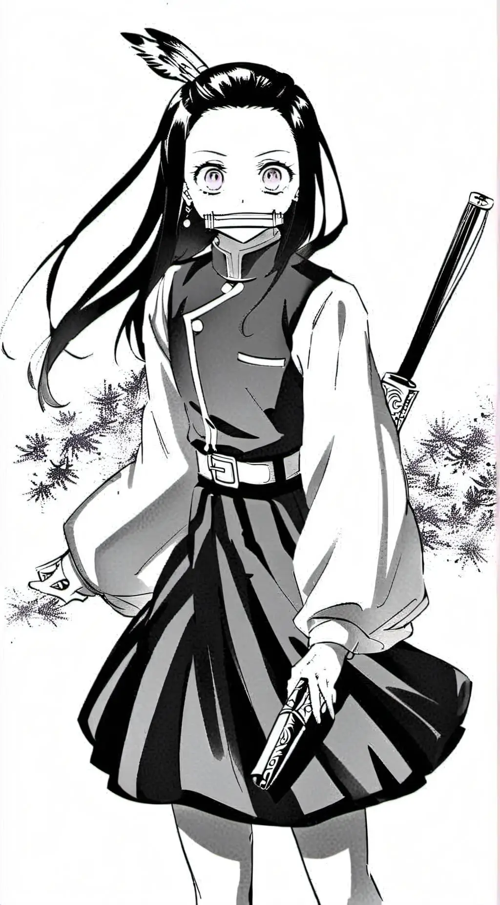 ai character: Nezuko background