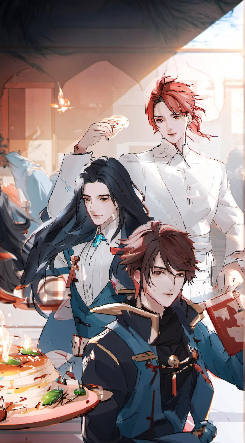 ai character: xander, xeson, xyn background