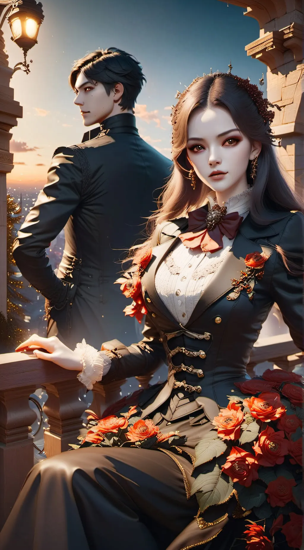 ai character: The Vampire Duo  background