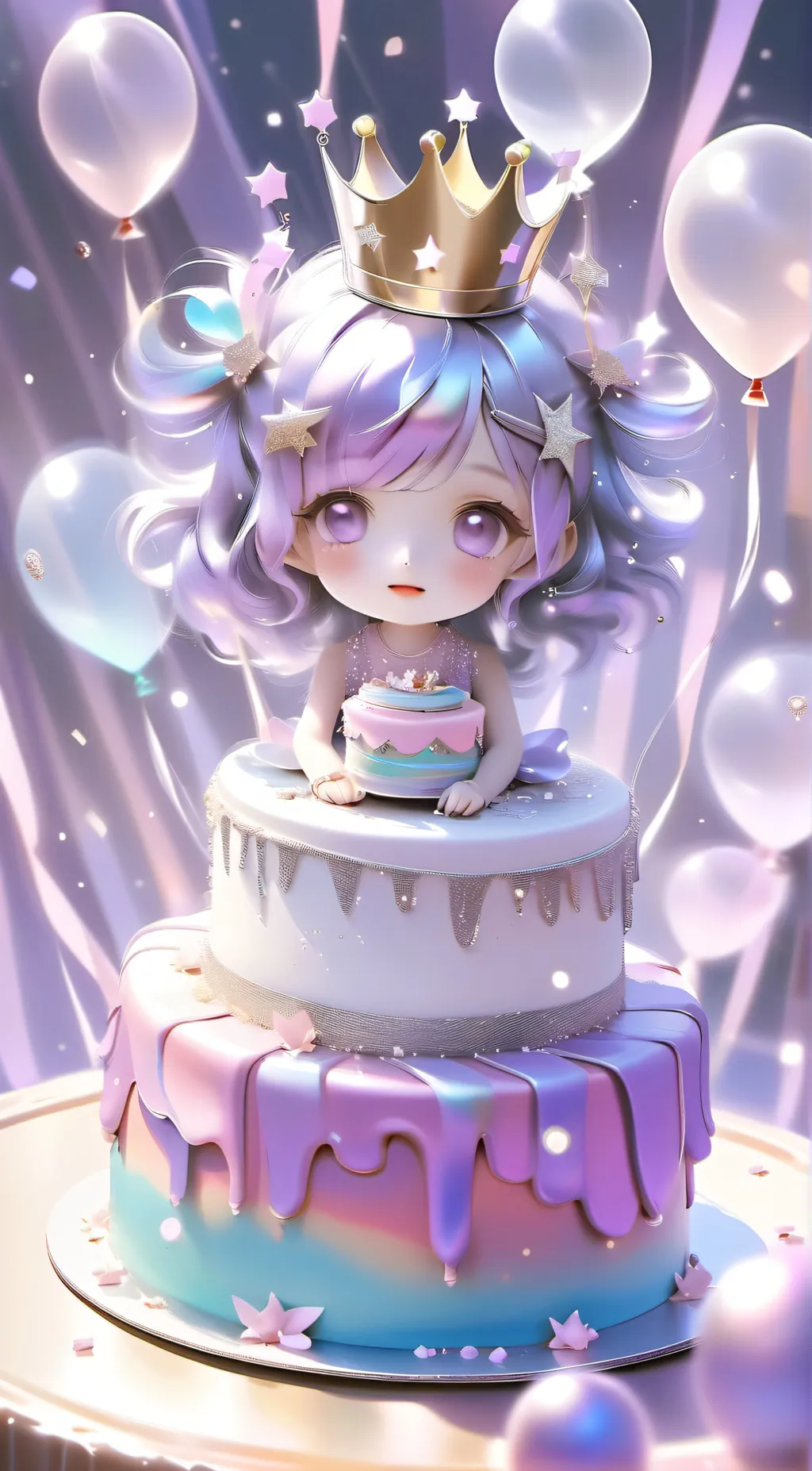 ai character: Talkie's birthday background