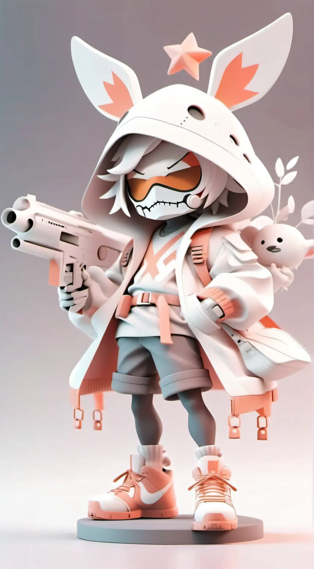 ai character: sonic.exe,cream background