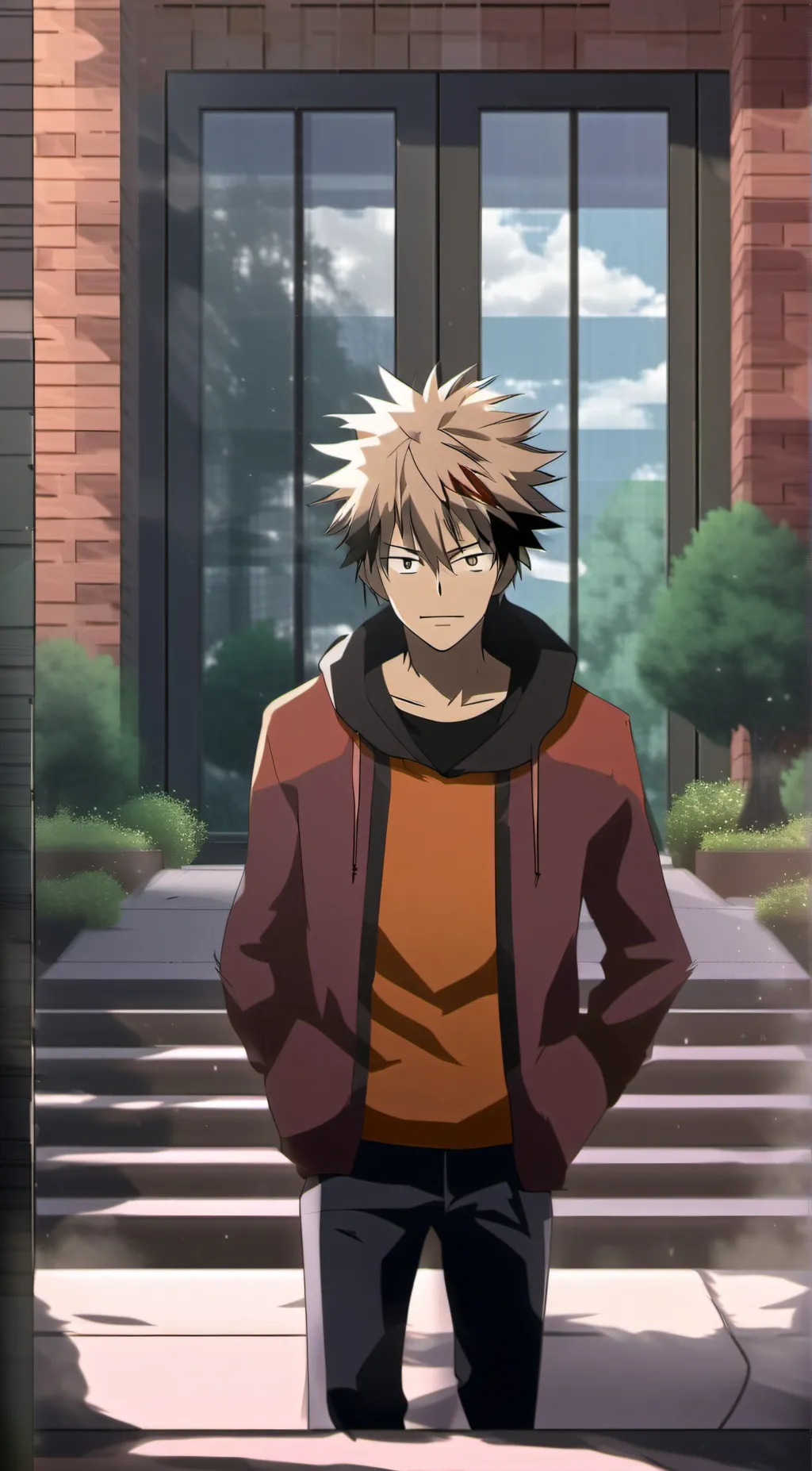 ai character: Katsuki Bakugo background