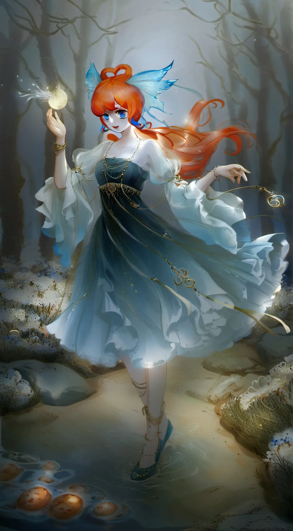 ai character: bluecentidenty background
