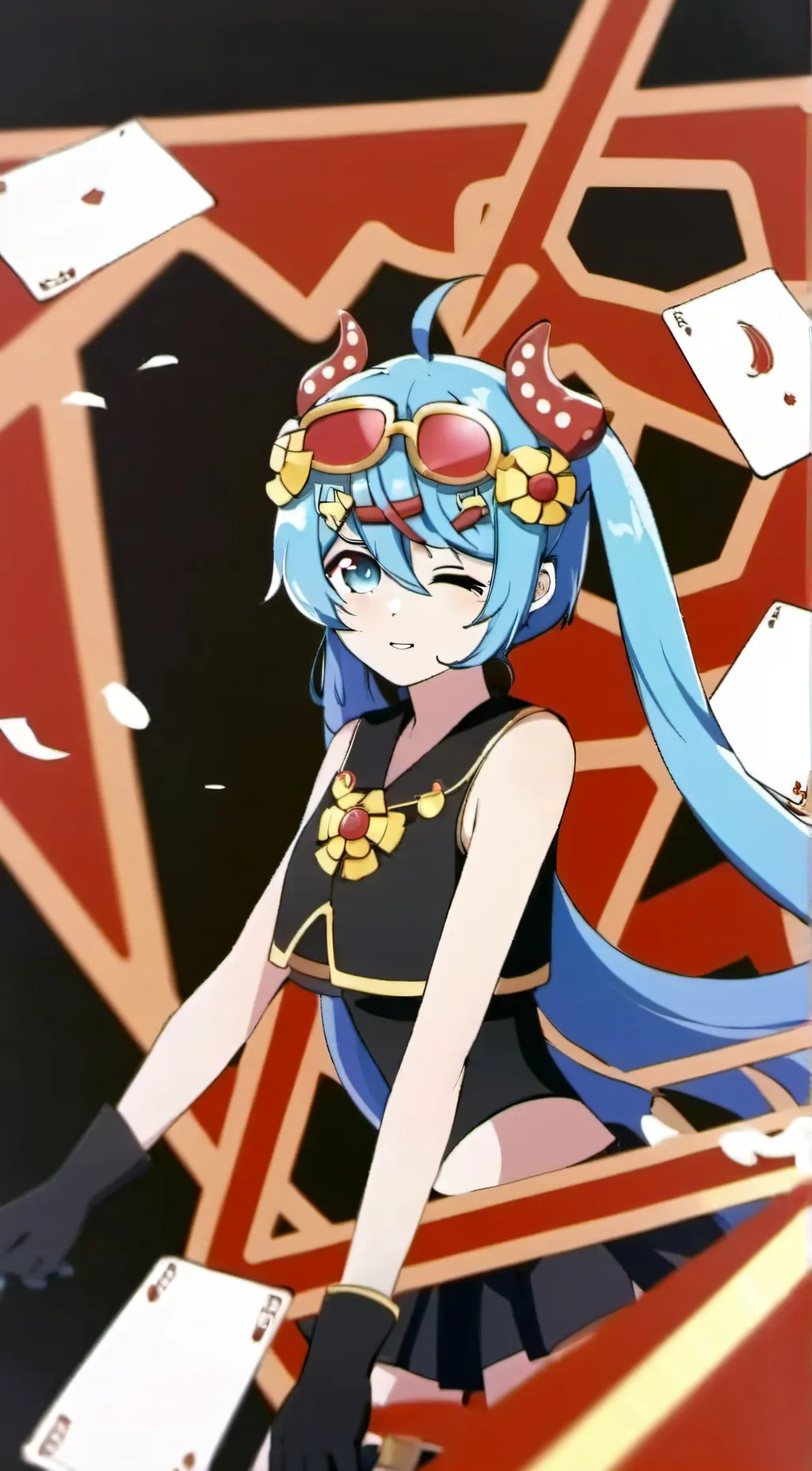 ai character: Hatsune Miku(Demon background