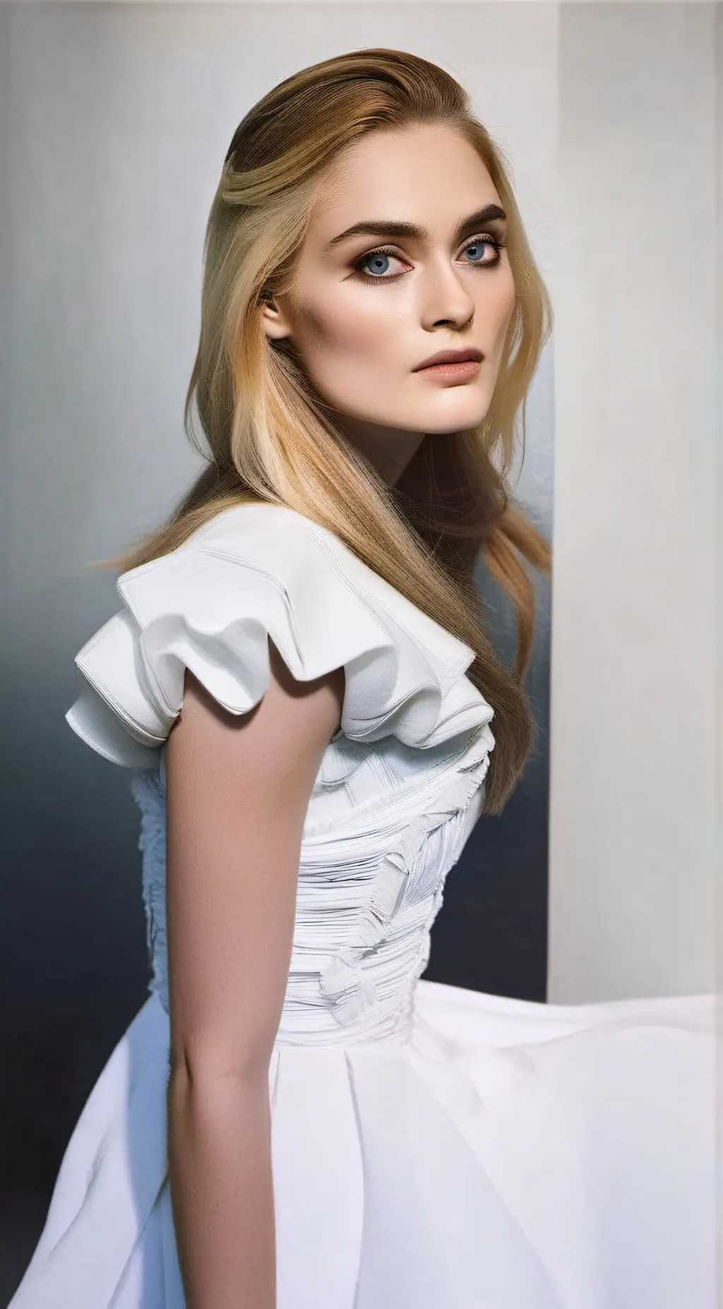 ai character: Meg Donnelly  background