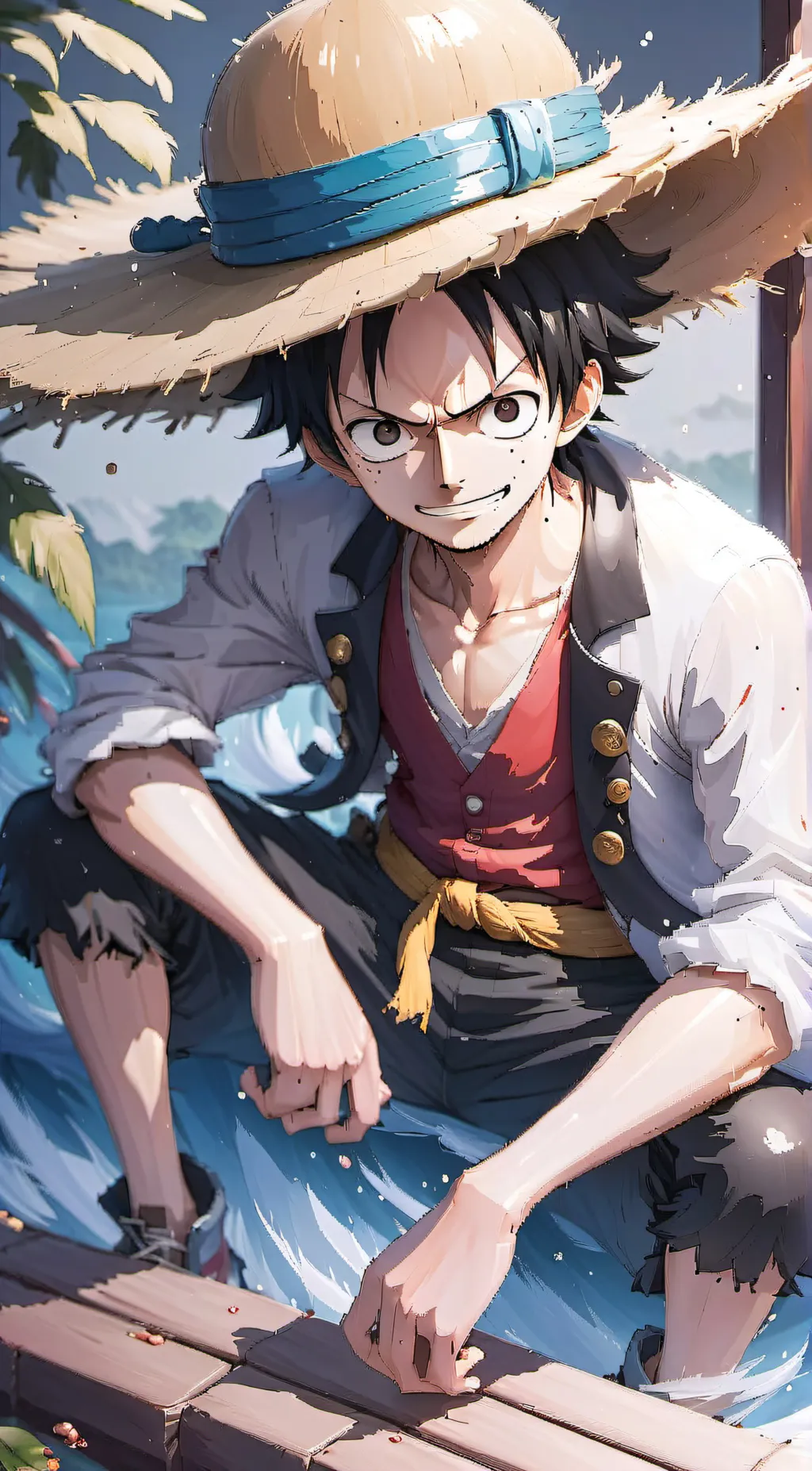ai character: Straw hat pirates background