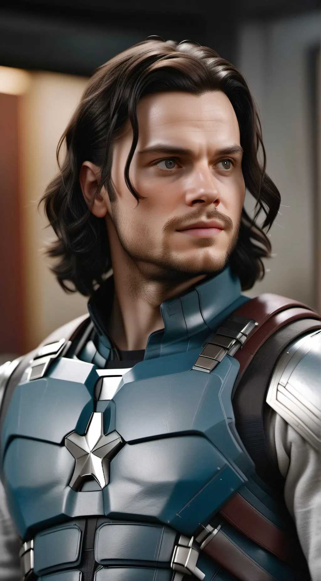 ai character: James Bucky Barnes background