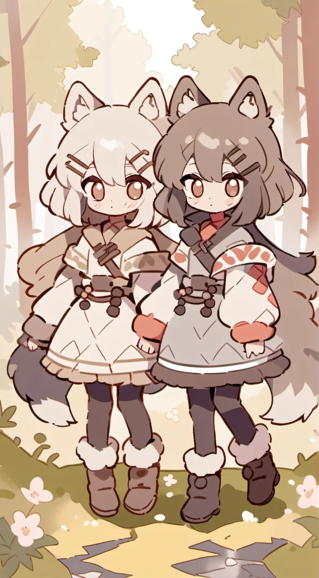 ai character: Lia and Olivia background
