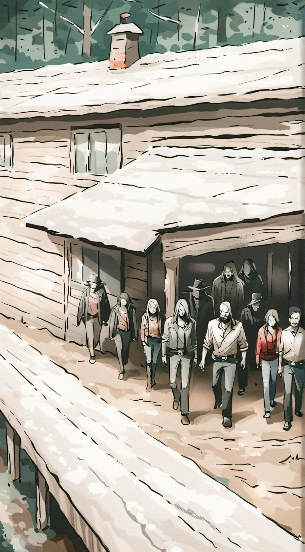 ai character: The walking Dead background