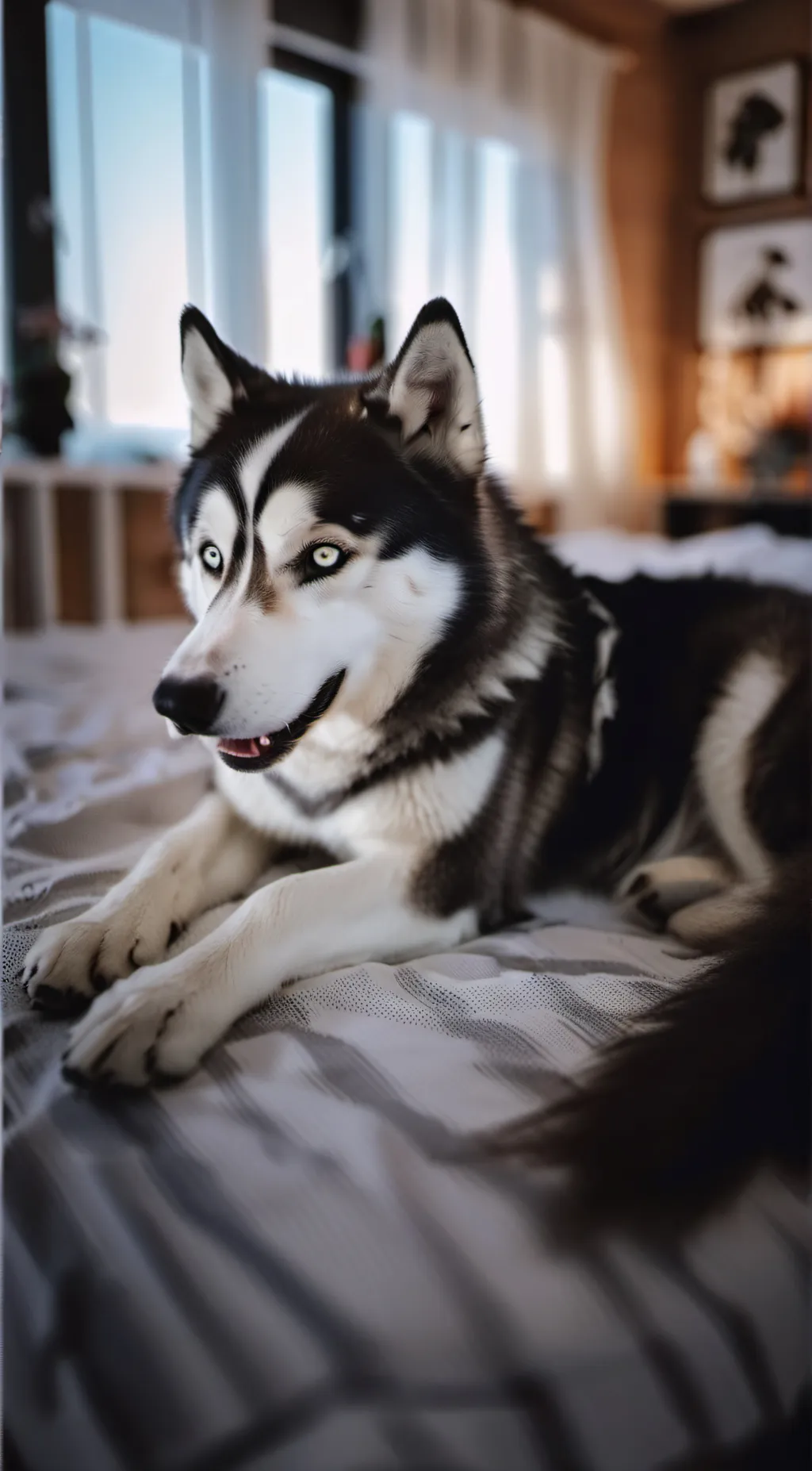 ai character: cute husky background