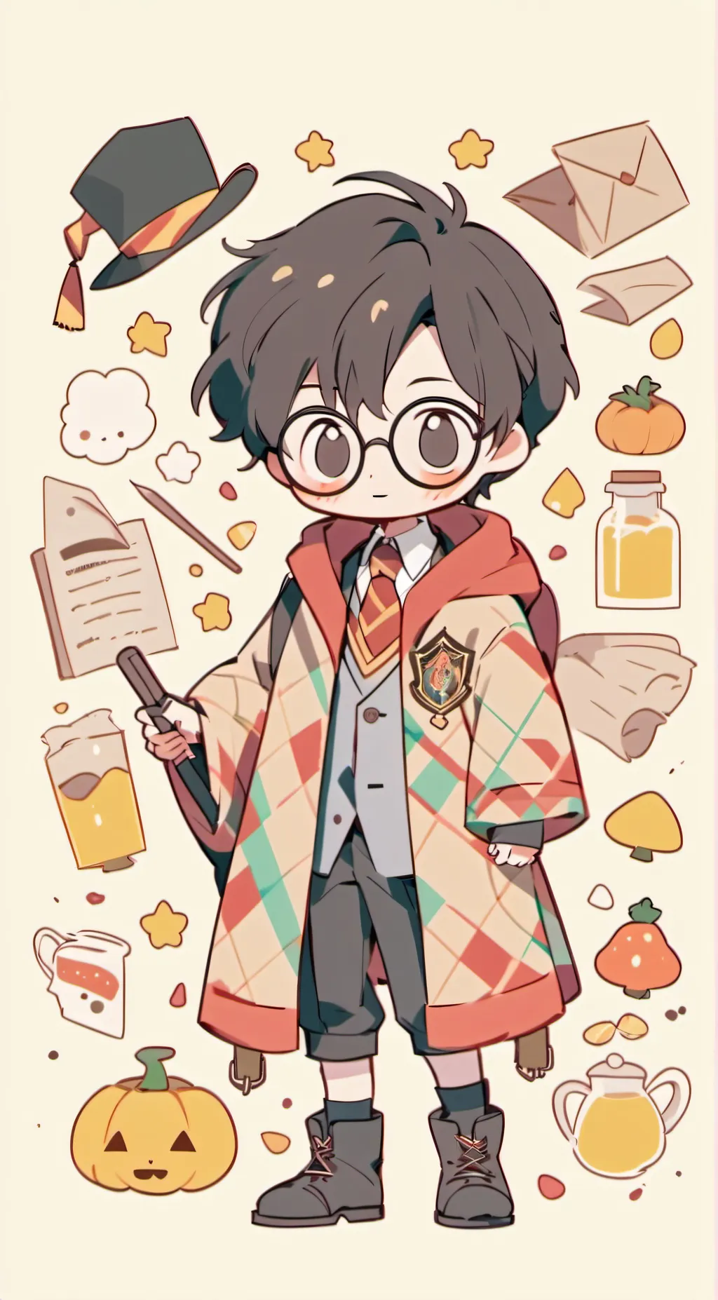 ai character: Harry Potter  background