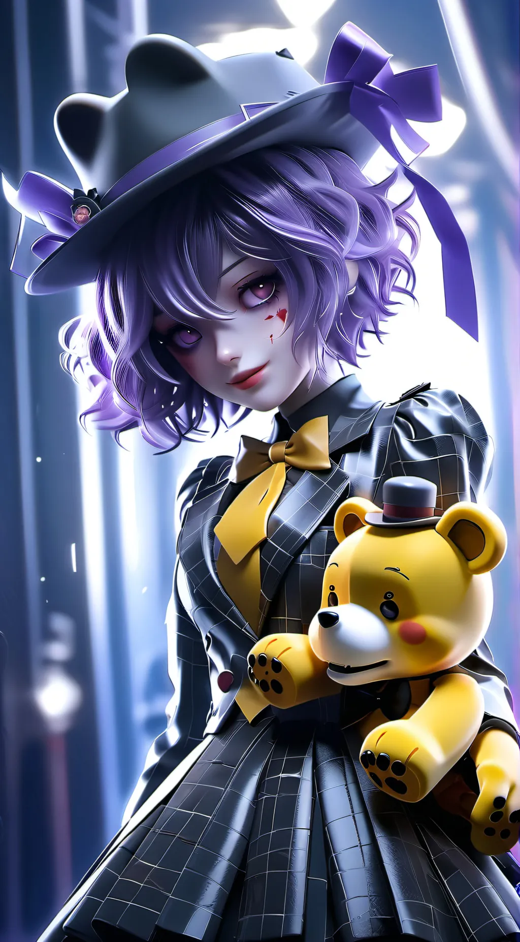 ai character: Fnia Golden Freddy background
