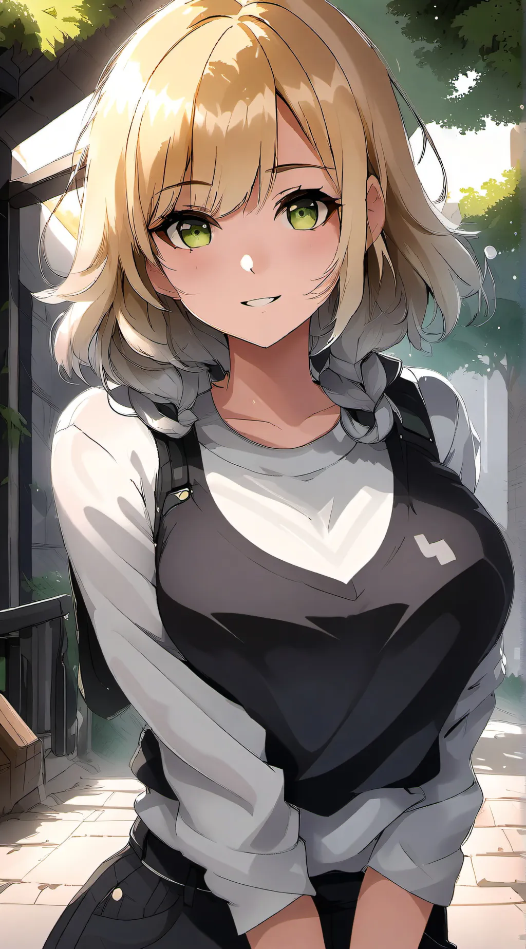 ai character: Emerald background