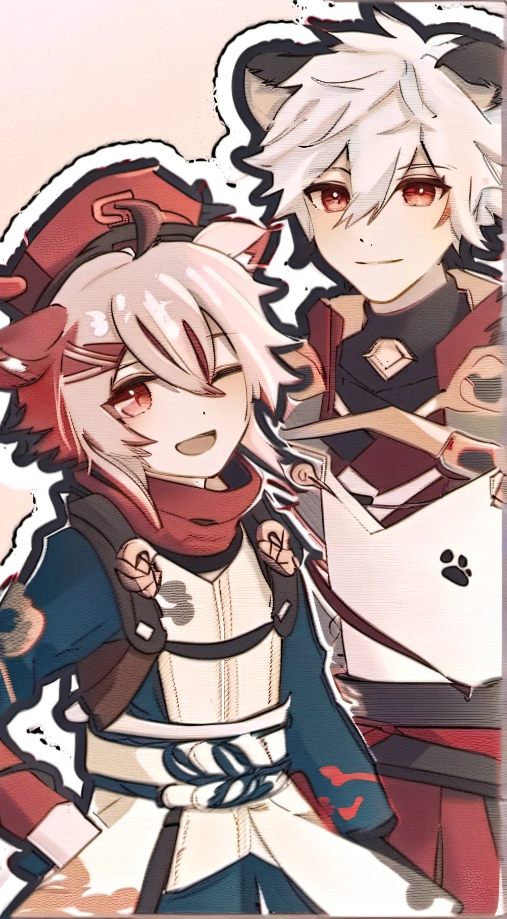 ai character: Kazuha x Gorou  background