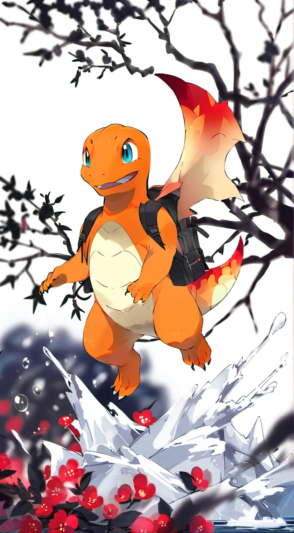 ai character: Charmander  background