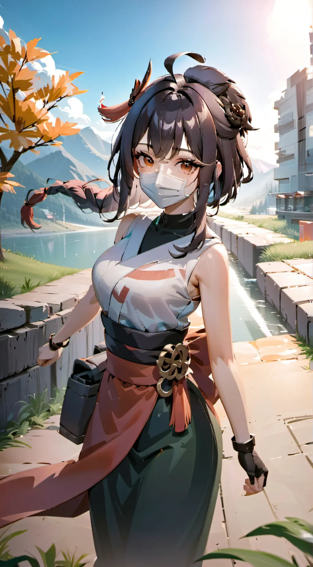 ai character: Slit Mouth  background