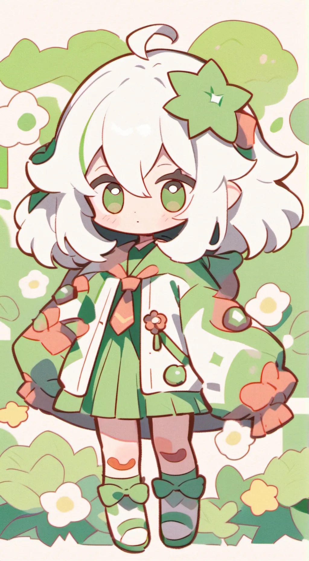 ai character: Matcha background