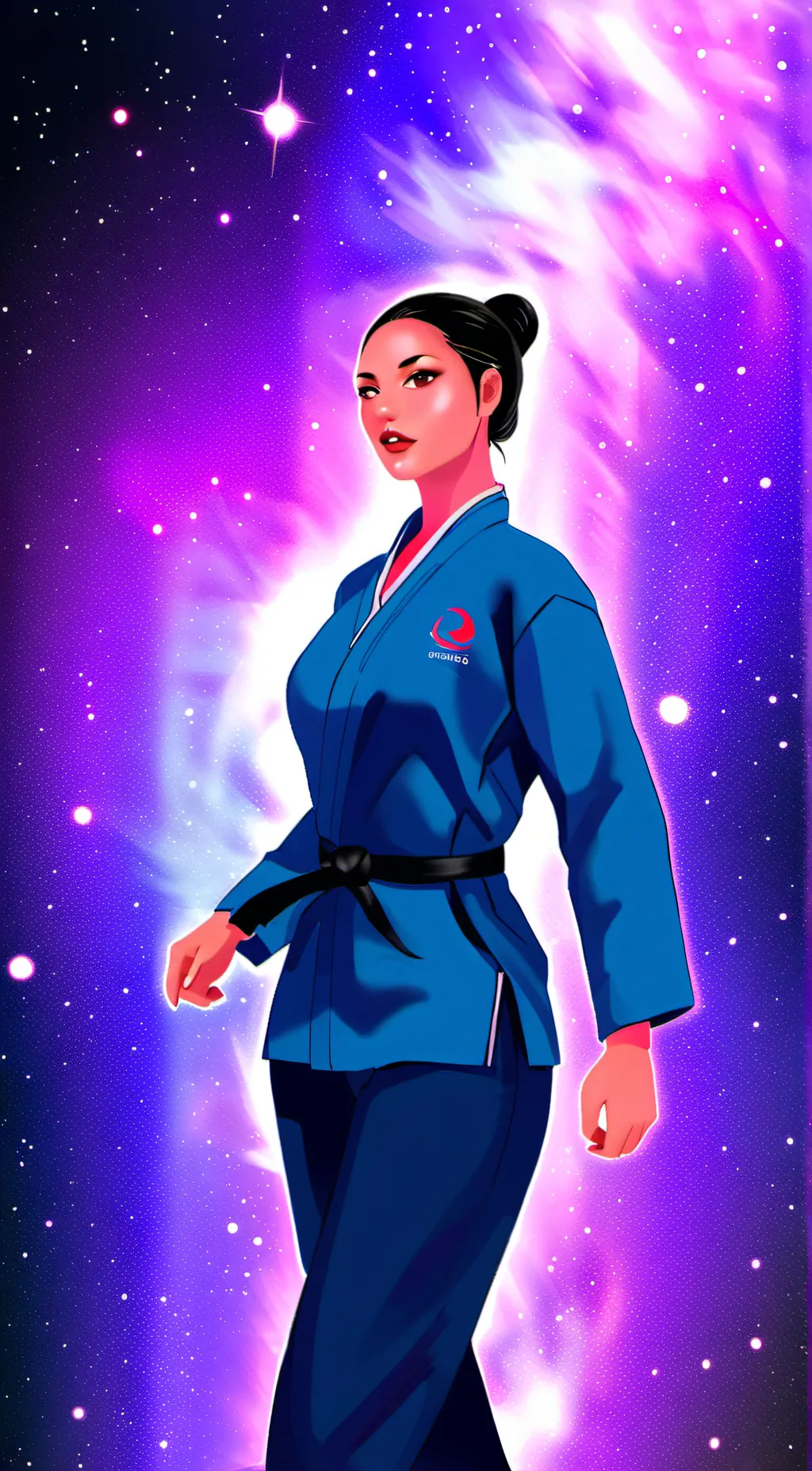 ai character: Amber background
