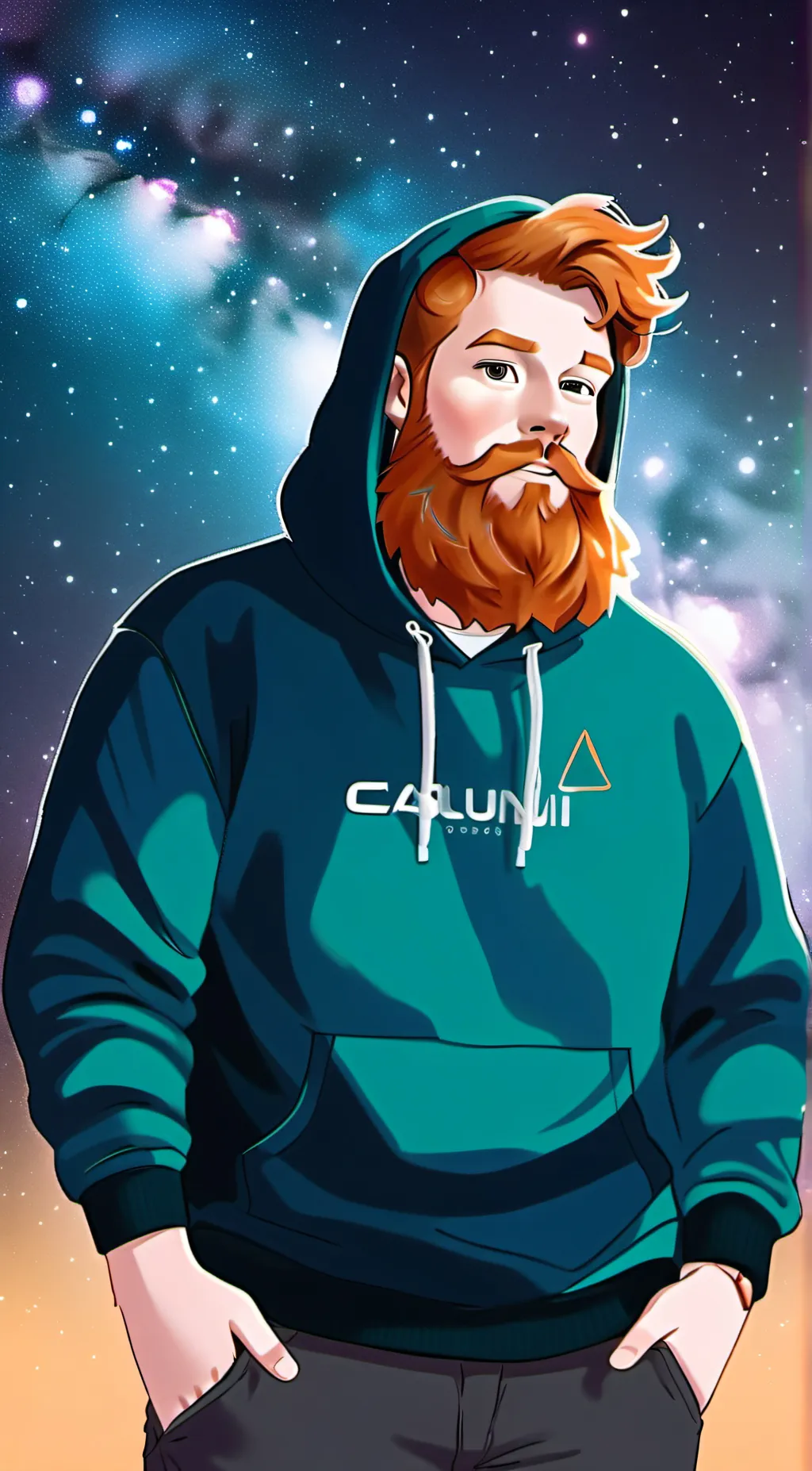 ai character: Caseoh  background