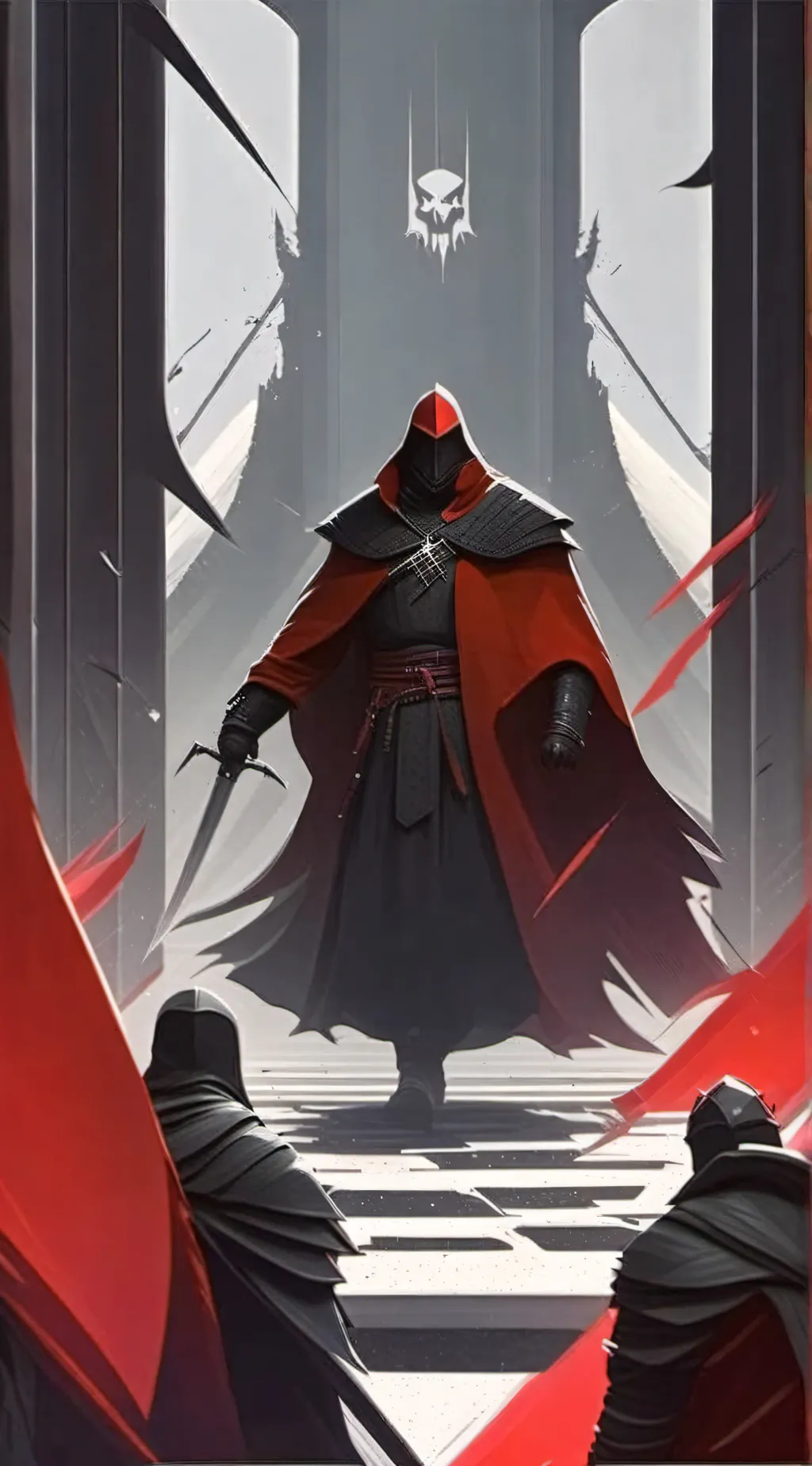 ai character: DEATHBLADE shadows background