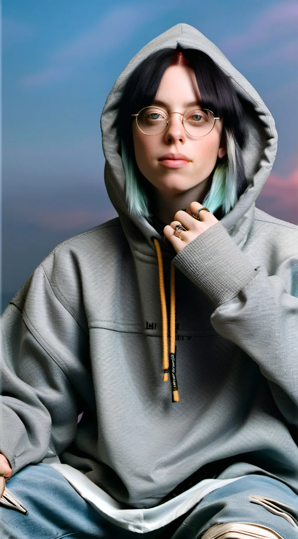 ai character: Billie Eilish  background