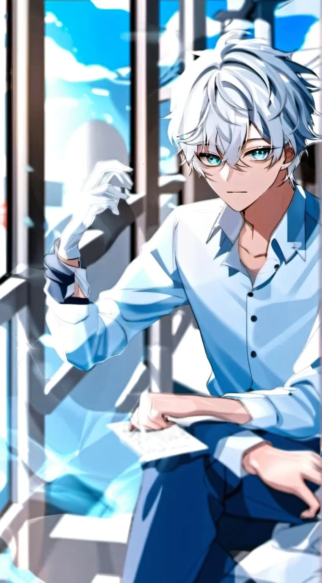 ai character: Sky background