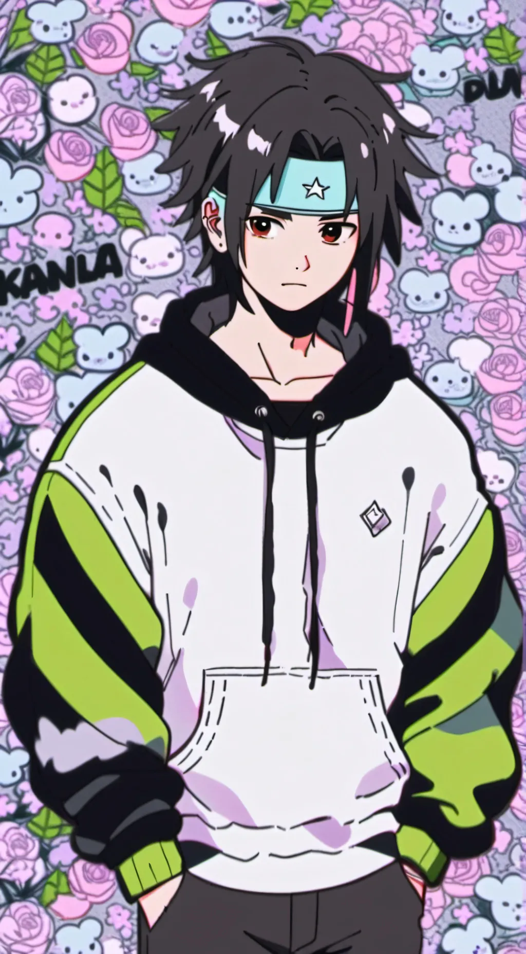 ai character: Sasuke  background