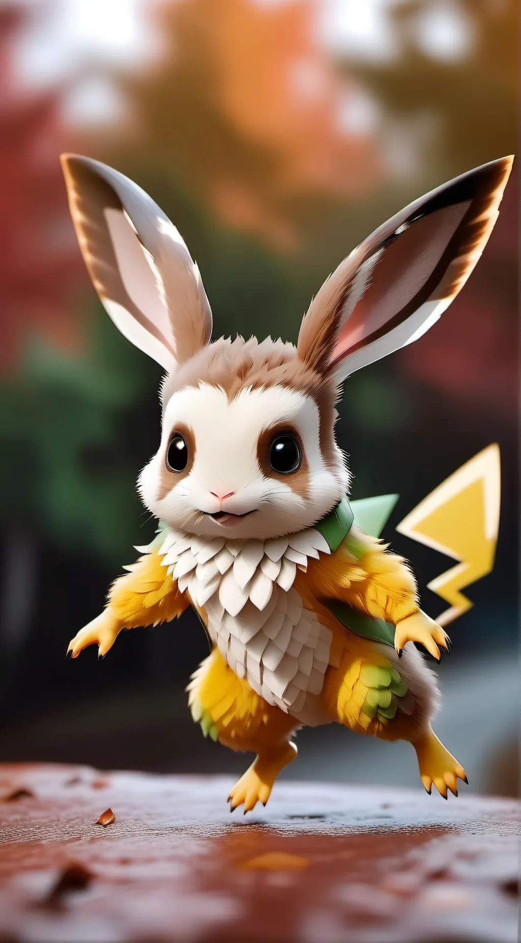 ai character: eevee  background