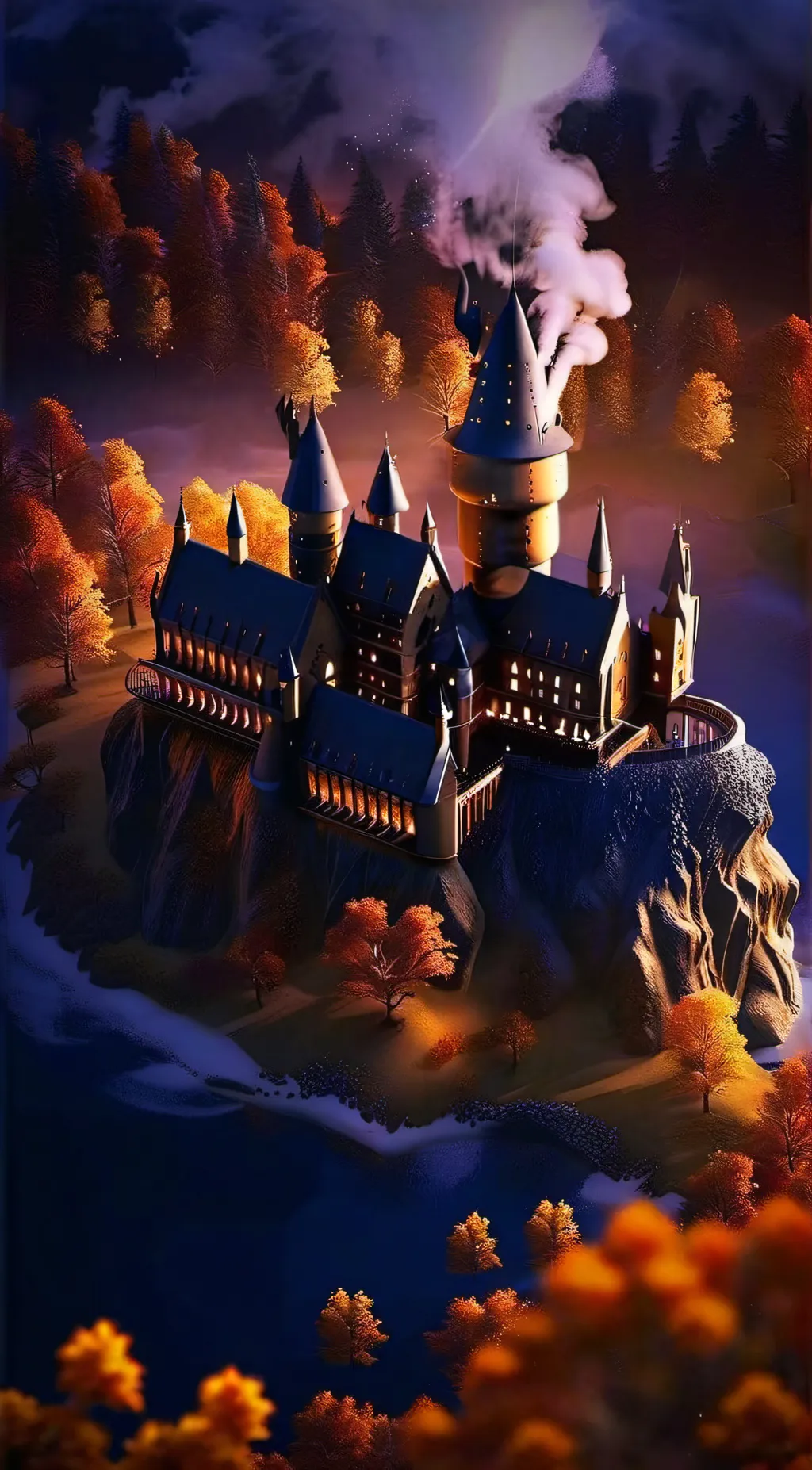 ai character: 🎃👻Hogwarts👻🎃 background