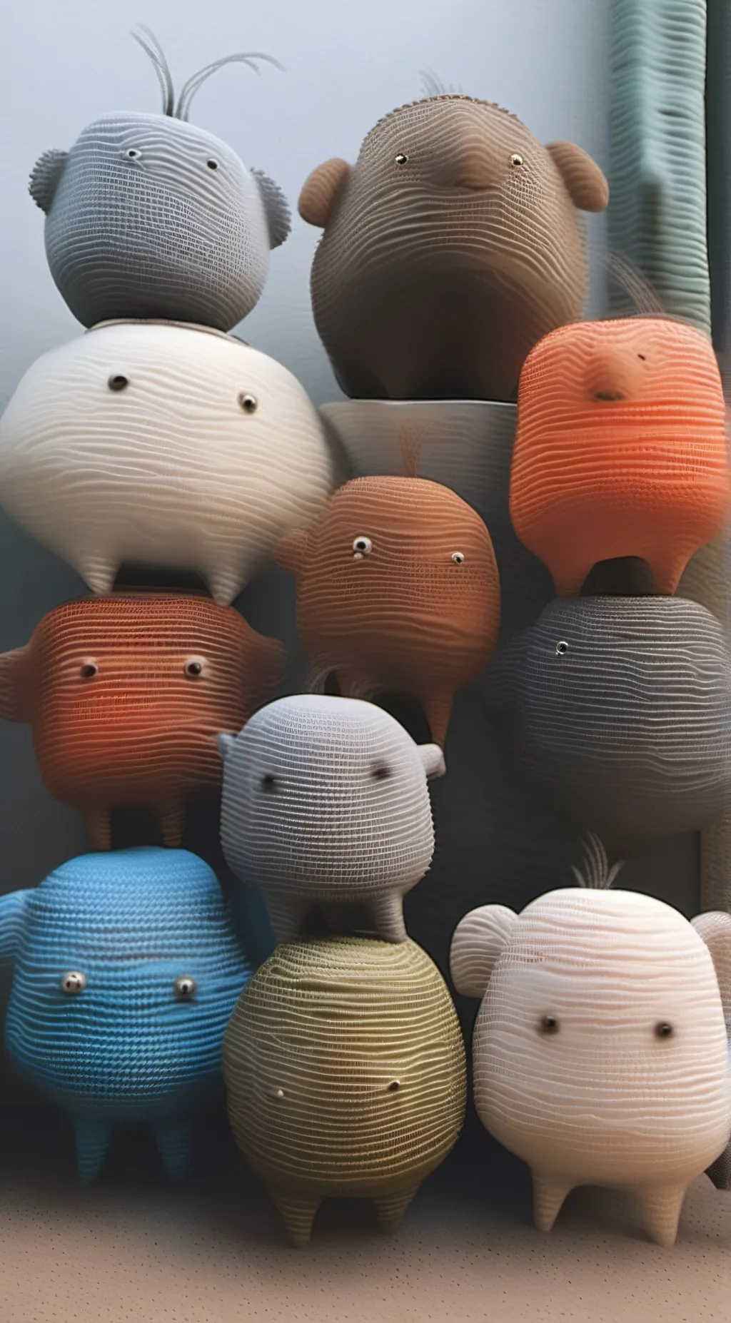 ai character: smiling critters  background